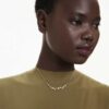 Constella-halsband med blandade slipningar, grönt, guldpläterat
