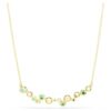 Constella-halsband med blandade slipningar, grönt, guldpläterat