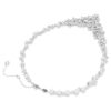 Constella-halsband med blandade slipningar, lås, vitt, rodiumpläterat
