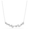 Constella-halsband med blandade slipningar, vitt, rodiumpläterat