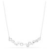 Constella-halsband med blandade slipningar, vitt, rodiumpläterat