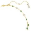 Constella Y-halsband med blandade slipningar, grönt, guldpläterat