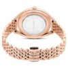 Crystalline Aura-klocka, tillverkad i Schweiz, metallarmband, roséguldfärgad, roséguldfärgad ytbehandling