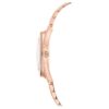 Crystalline Aura-klocka, tillverkad i Schweiz, metallarmband, roséguldfärgad, roséguldfärgad ytbehandling