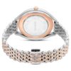 Crystalline Aura-klocka, tillverkad i Schweiz, metallarmband, roséguldton, blandad metallfinish