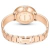 Crystalline Bangle Watch, tillverkad i Schweiz, metallarmband, beige, roséguldtonad yta