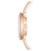 Crystalline Bangle Watch, tillverkad i Schweiz, metallarmband, beige, roséguldtonad yta