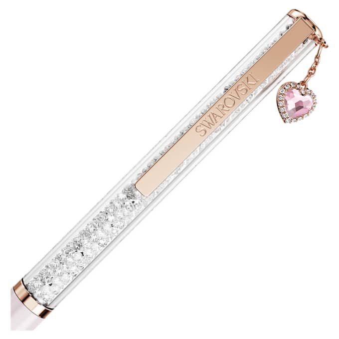 Crystalline kulspetspenna i hjärtform, rosa, rosa lackerad, roséguldpläterad Crystalline kulspetspenna i hjärtform, rosa, rosa lackerad, roséguldpläterad