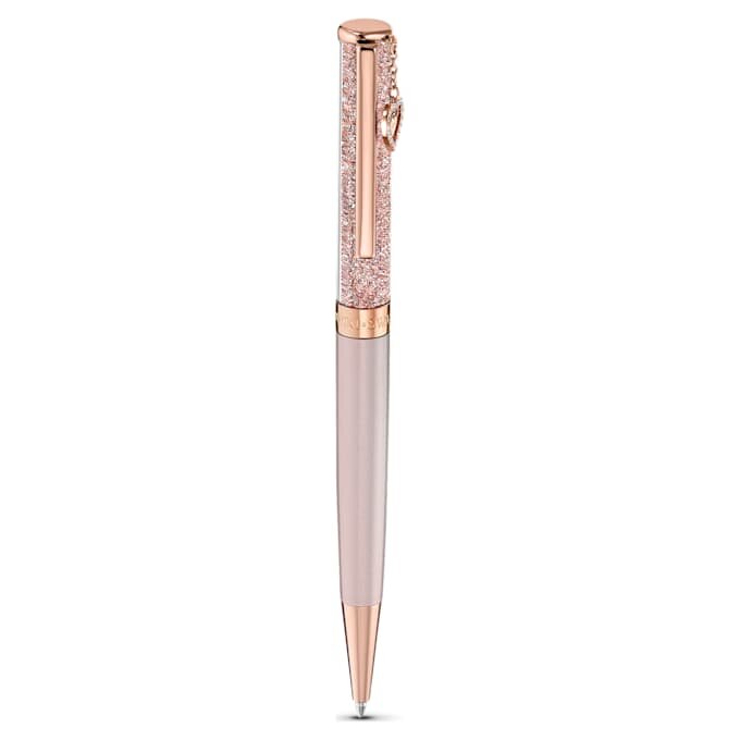 Crystalline kulspetspenna i hjärtform, roséguldfärgad, rosa lackerad, roséguldpläterad Crystalline kulspetspenna i hjärtform, roséguldfärgad, rosa lackerad, roséguldpläterad