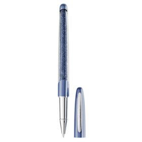 Crystalline rollerballpenna, blå, förkromad