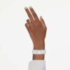 Curiosa armband med kristaller, silverfärgat, rostfritt stål