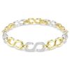 Dextera-armband med rundslipade kristaller, vitt, blandad metallfinish