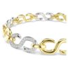 Dextera-armband med rundslipade kristaller, vitt, blandad metallfinish