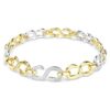 Dextera-armband med rundslipade kristaller, vitt, blandad metallfinish