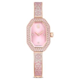 Dextera armband, tillverkat i Schweiz, metallarmband, rosa, roséguldpläterat