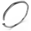 Dextera-armband, åttkantig form, rundslipad, vit, ruteniumpläterad Dextera-armband, åttkantig form, rundslipad, vit, ruteniumpläterad