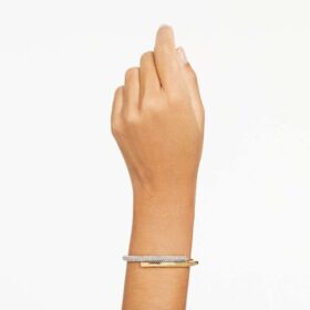 Dextera armring med magnetlås, vit, guldpläterad