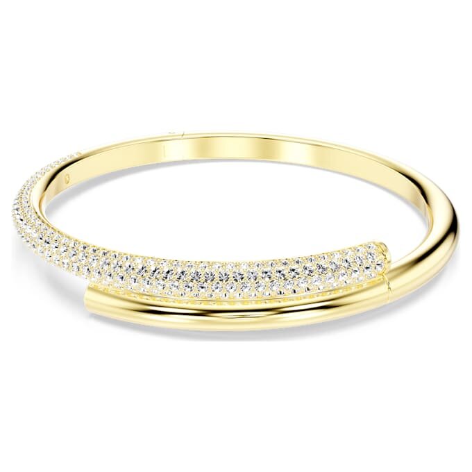 Dextera armring med magnetlås, vit, guldpläterad Dextera armring med magnetlås, vit, guldpläterad