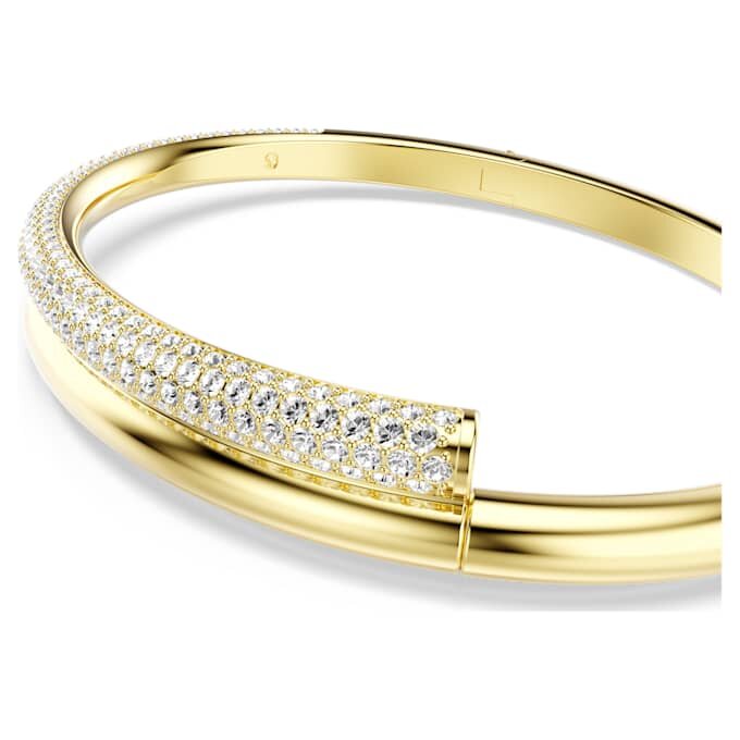 Dextera armring med magnetlås, vit, guldpläterad Dextera armring med magnetlås, vit, guldpläterad