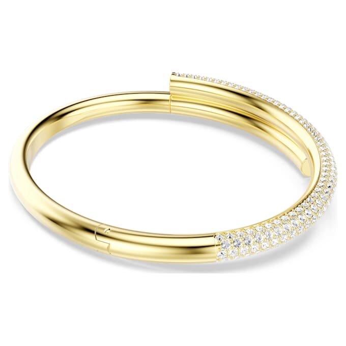 Dextera armring med magnetlås, vit, guldpläterad Dextera armring med magnetlås, vit, guldpläterad