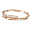 Dextera armring med magnetlås, vit, roséguldpläterad