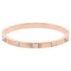 Dextera armring med pavé, vit, roséguldpläterad