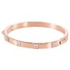 Dextera armring med pavé, vit, roséguldpläterad