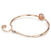 Dextera armring med rund slipning, vit, roséguldpläterad