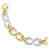 Dextera-halsband med rund slipning, kedja, vitt, blandad metallfinish
