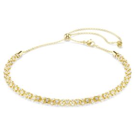 dextera halsband med rundslipade kristaller vitt guldtonad yta 2 280x280 - Dextera-halsband med rundslipade kristaller, vitt, guldtonad yta