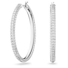 dextera hoop rhngen med pav stora vita rodiumplterade 2 280x280 - Dextera hoop-&ouml;rh&auml;ngen med pav&eacute;, stora, vita, rodiumpl&auml;terade