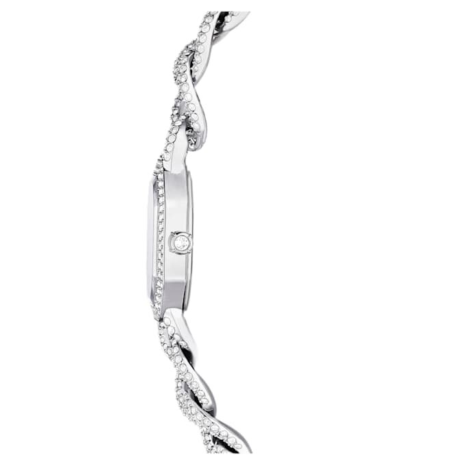 Dextera kedjeklocka, tillverkad i Schweiz, kristallarmband, silverfärgad, rostfritt stål Dextera kedjeklocka, tillverkad i Schweiz, kristallarmband, silverfärgad, rostfritt stål