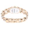 Dextera kedjeklocka, tillverkad i Schweiz, kristallarmband, vitt, champagneguldfärgad yta Dextera kedjeklocka, tillverkad i Schweiz, kristallarmband, vitt, champagneguldfärgad yta