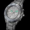 Dextera Lux-klocka, tillverkad i Schweiz, metallarmband, silverfärgad, rostfritt stål