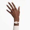 Dextera Octagon-klocka, tillverkad i Schweiz, läderarmband, vit, roséguldfärgad yta Dextera Octagon-klocka, tillverkad i Schweiz, läderarmband, vit, roséguldfärgad yta