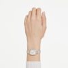 Dextera Octagon-klocka, tillverkad i Schweiz, metallarmband, silverfärgad, roséguldfärgad yta
