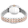 Dextera Octagon-klocka, tillverkad i Schweiz, metallarmband, silverfärgad, roséguldfärgad yta