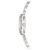 Dextera Octagon-klocka, tillverkad i Schweiz, metallarmband, silverfärgad, roséguldfärgad yta