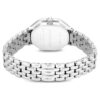 Dextera Octagon-klocka, tillverkad i Schweiz, metallarmband, silverfärgad, rostfritt stål