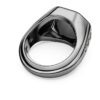 Dextera-ring, åttkantig form, rund slipning, svart, ruteniumpläterad Dextera-ring, åttkantig form, rund slipning, svart, ruteniumpläterad
