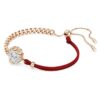 Drake- och fenixarmband Dragon’s Claw, rött, blandad metallfinish