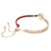 Drake- och fenixarmband Dragon’s Claw, rött, blandad metallfinish