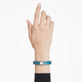 Dulcis armring med åttkantig slipning, blå, guldpläterad