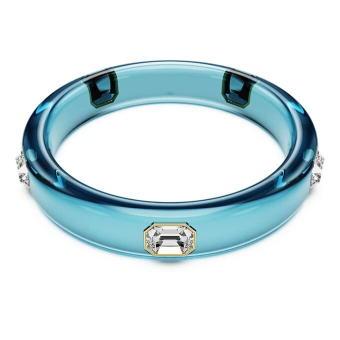 Dulcis armring med åttkantig slipning, blå, guldpläterad Dulcis armring med åttkantig slipning, blå, guldpläterad