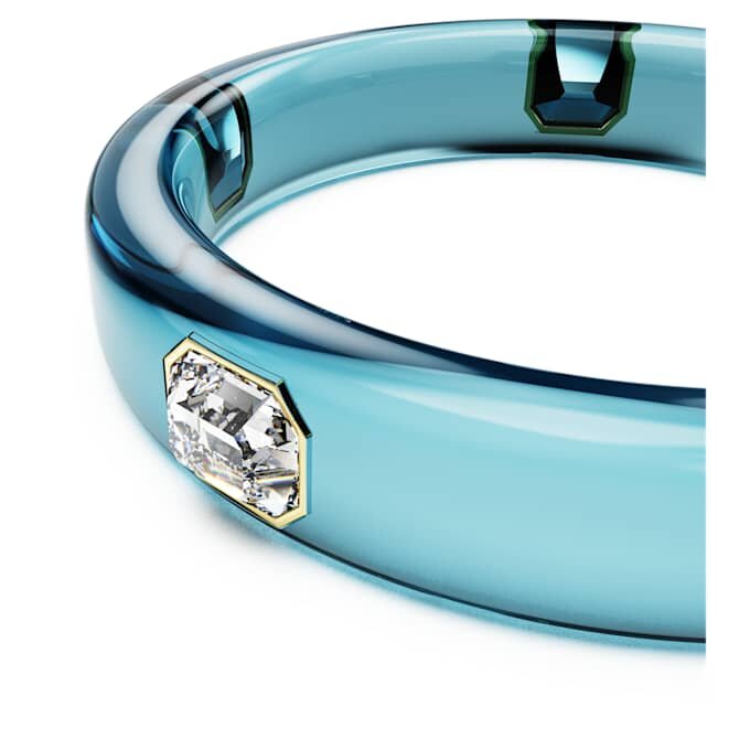 Dulcis armring med åttkantig slipning, blå, guldpläterad Dulcis armring med åttkantig slipning, blå, guldpläterad