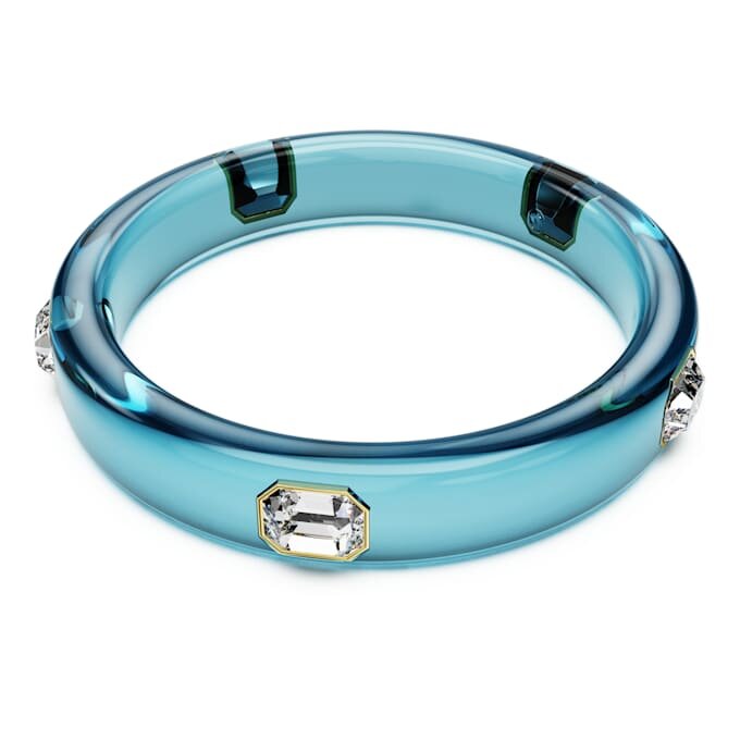 Dulcis armring med åttkantig slipning, blå, guldpläterad Dulcis armring med åttkantig slipning, blå, guldpläterad
