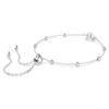 Ein Angelic-Armband, rundslipade kristaller, vitt, rodiumpläterat