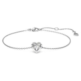 Eternity-armband med laboratorieframställda diamanter 0,5 karat totalt, hjärtform, sterlingsilver Eternity-armband med laboratorieframställda diamanter 0,5 karat totalt, hjärtform, sterlingsilver