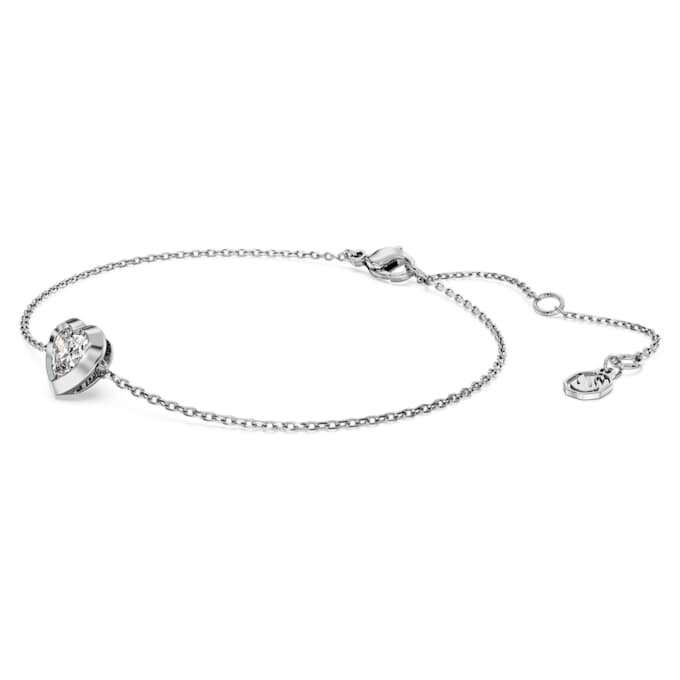 Eternity-armband med laboratorieframställda diamanter 0,5 karat totalt, hjärtform, sterlingsilver Eternity-armband med laboratorieframställda diamanter 0,5 karat totalt, hjärtform, sterlingsilver