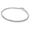 Eternity-armband med laboratorieframställda diamanter, totalt 1,5 karat, rund form, 14K vitguld